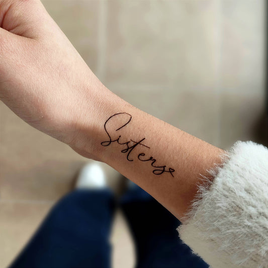 Tatouage Ephémère à Encre d'origine naturelle : Sisters - Pack de 5 tatouages