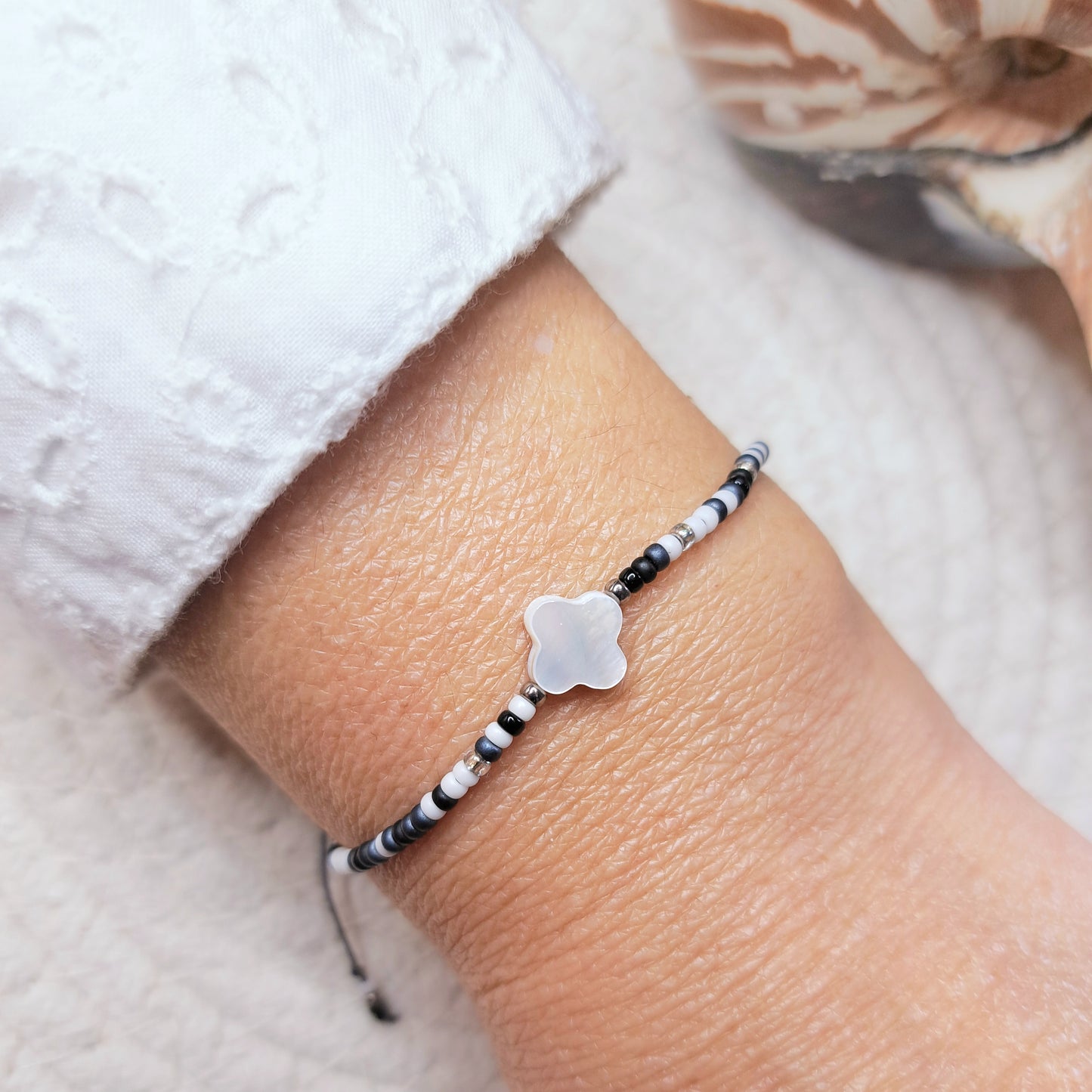 Bracelet Maïka – Perles Miyuki & Perle en Coquillage