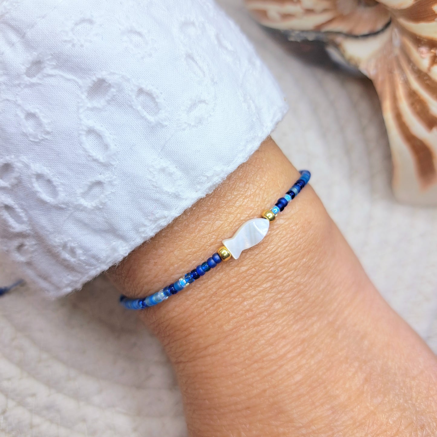 Bracelet Maïka – Perles Miyuki & Perle en Coquillage