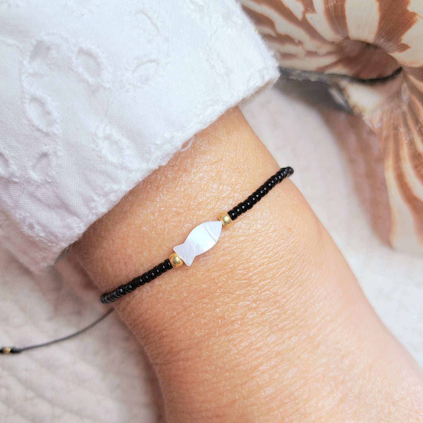 Bracelet Maïka – Perles Miyuki & Perle en Coquillage