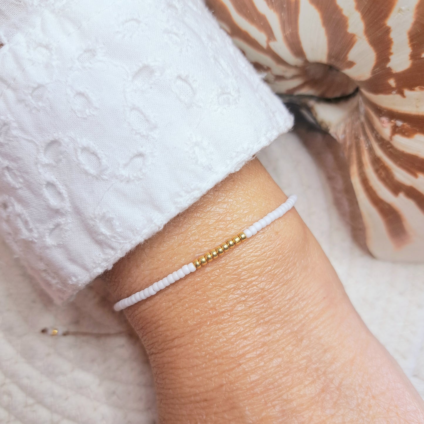 Bracelet VARUA – Perles Miyuki & Touche dorée
