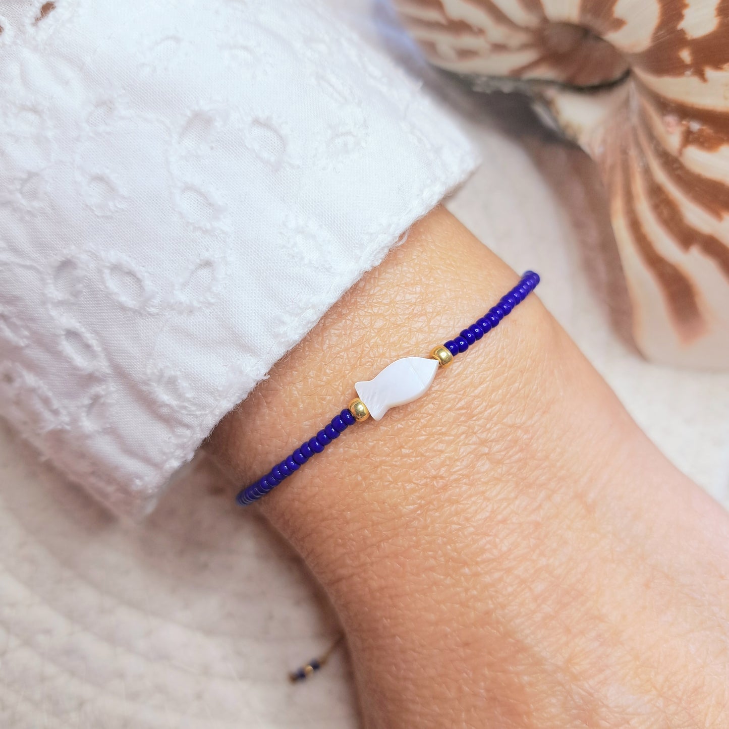 Bracelet Maïka – Perles Miyuki & Perle en Coquillage