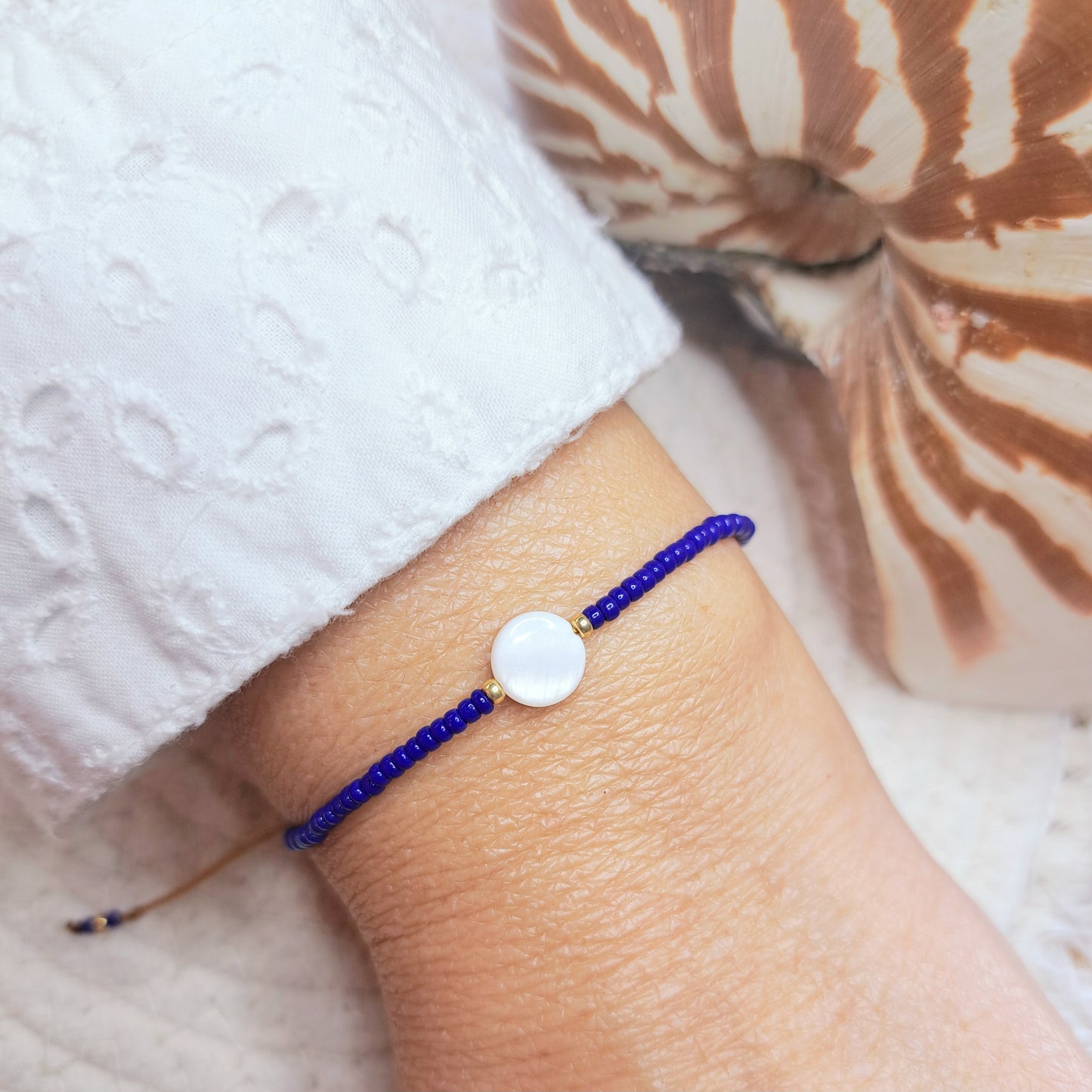 Bracelet Maïka – Perles Miyuki & Perle en Coquillage