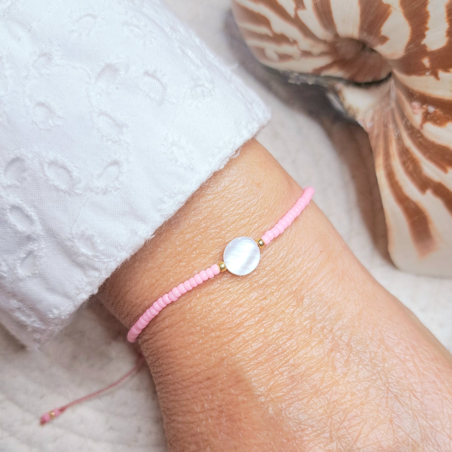 Bracelet Maïka – Perles Miyuki & Perle en Coquillage