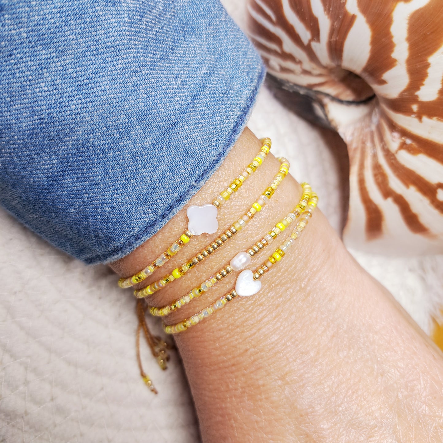 Bracelet VARUA – Perles Miyuki & Touche dorée