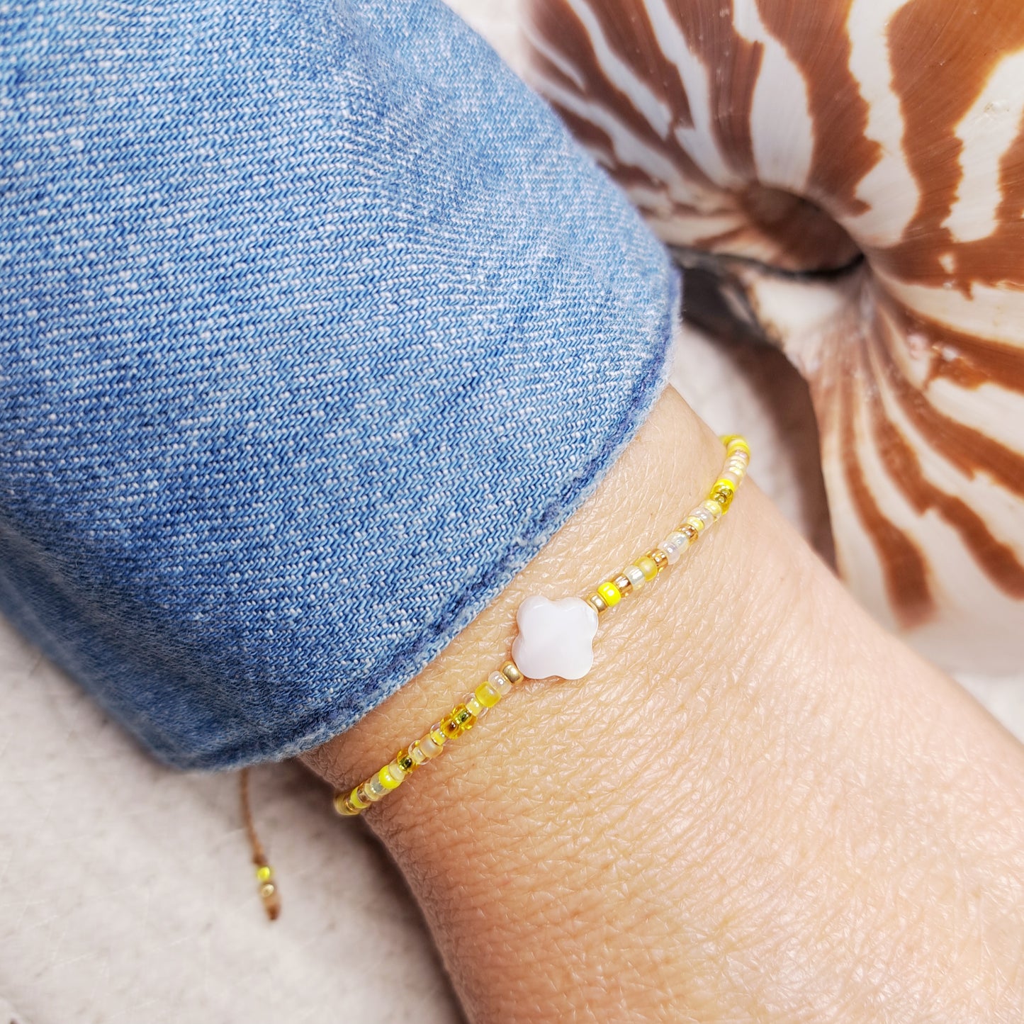 Bracelet Maïka – Perles Miyuki & Perle en Coquillage