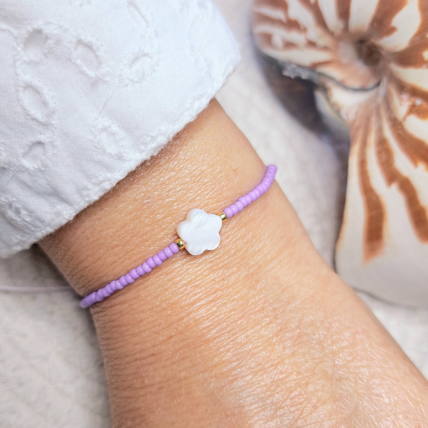 Bracelet Maïka – Perles Miyuki & Perle en Coquillage