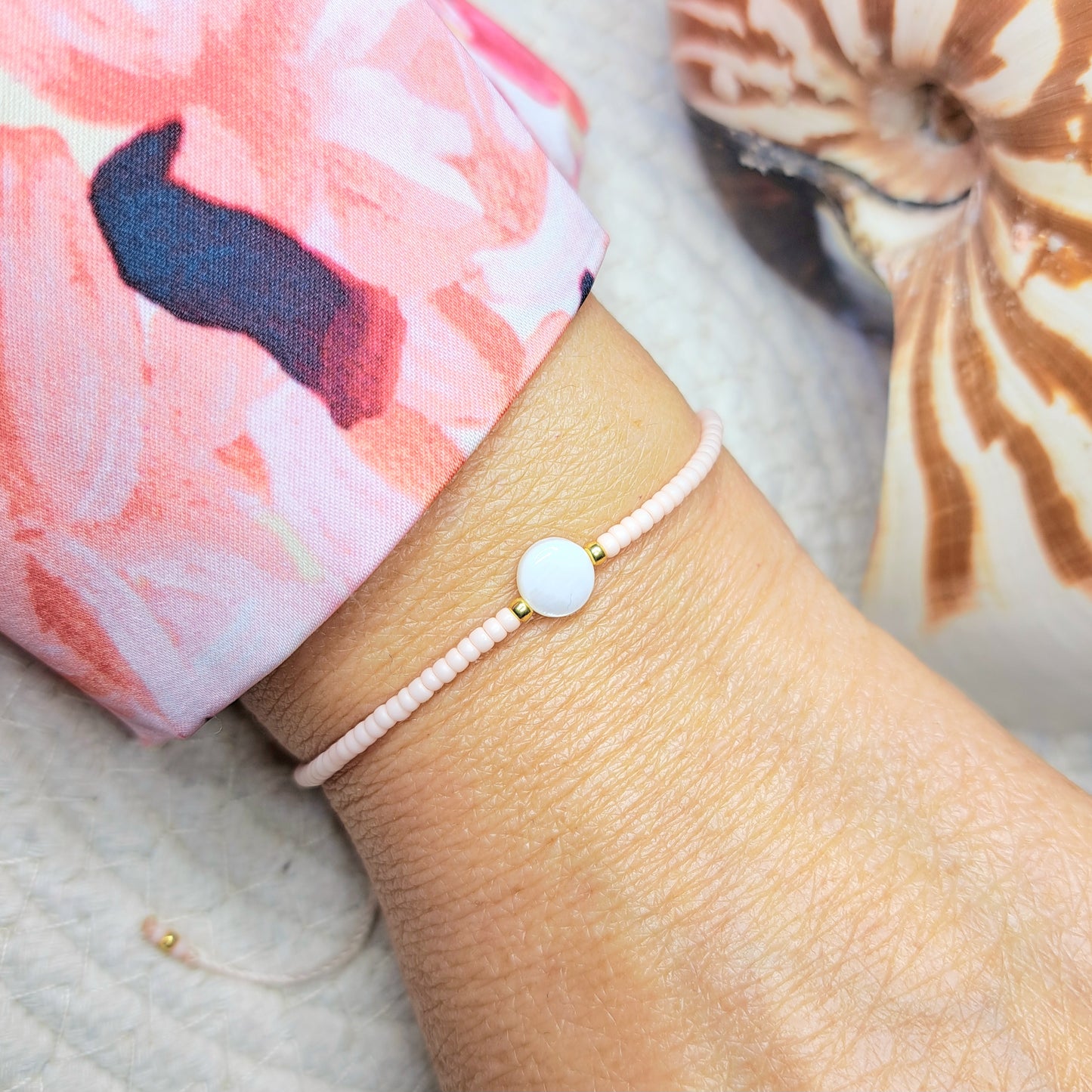 Bracelet Maïka – Perles Miyuki & Perle en Coquillage