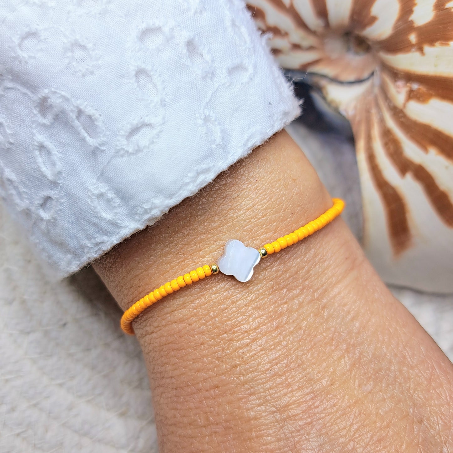 Bracelet Maïka – Perles Miyuki & Perle en Coquillage