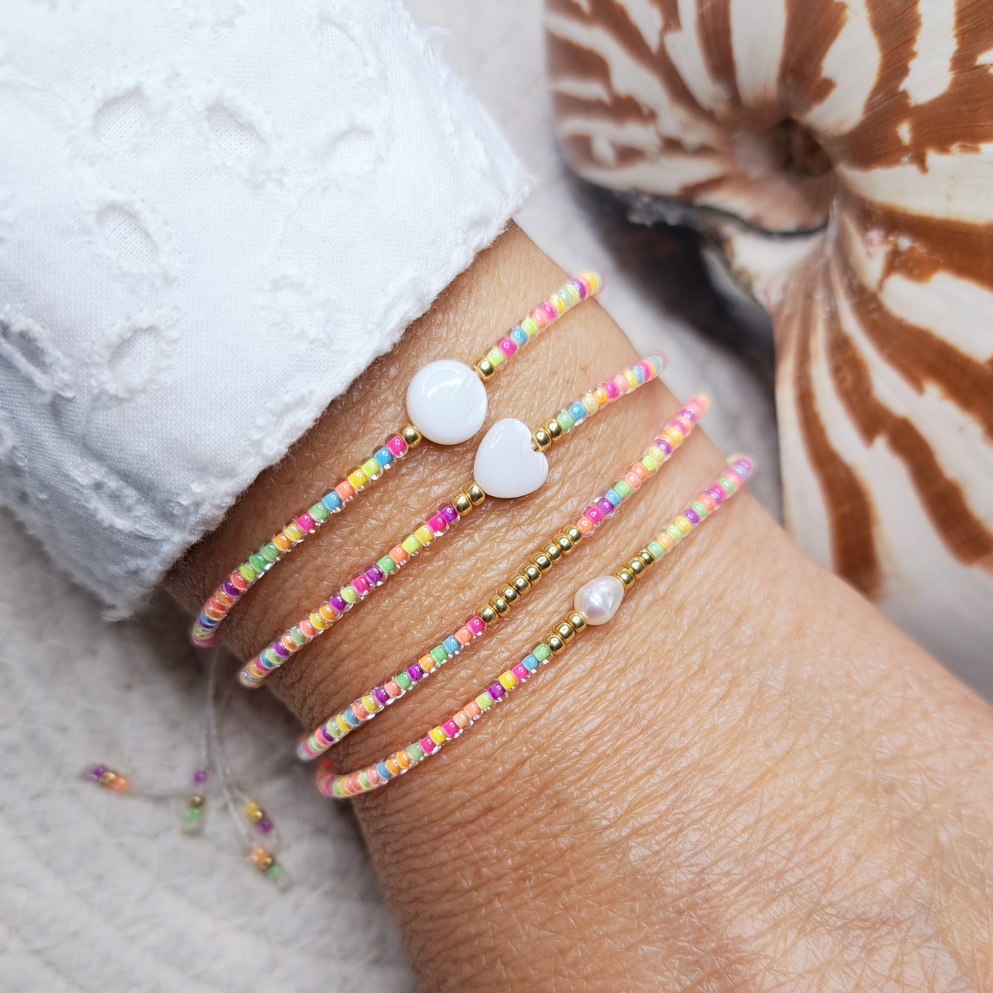 Bracelet VARUA – Perles Miyuki & Touche dorée