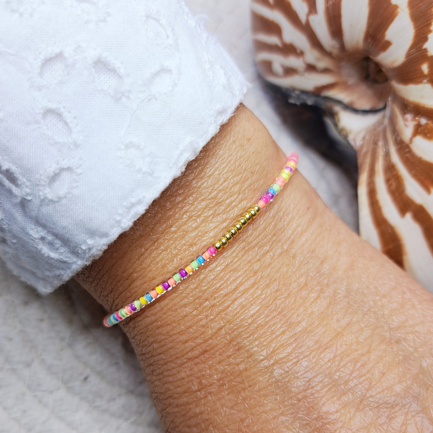 Bracelet VARUA – Perles Miyuki & Touche dorée