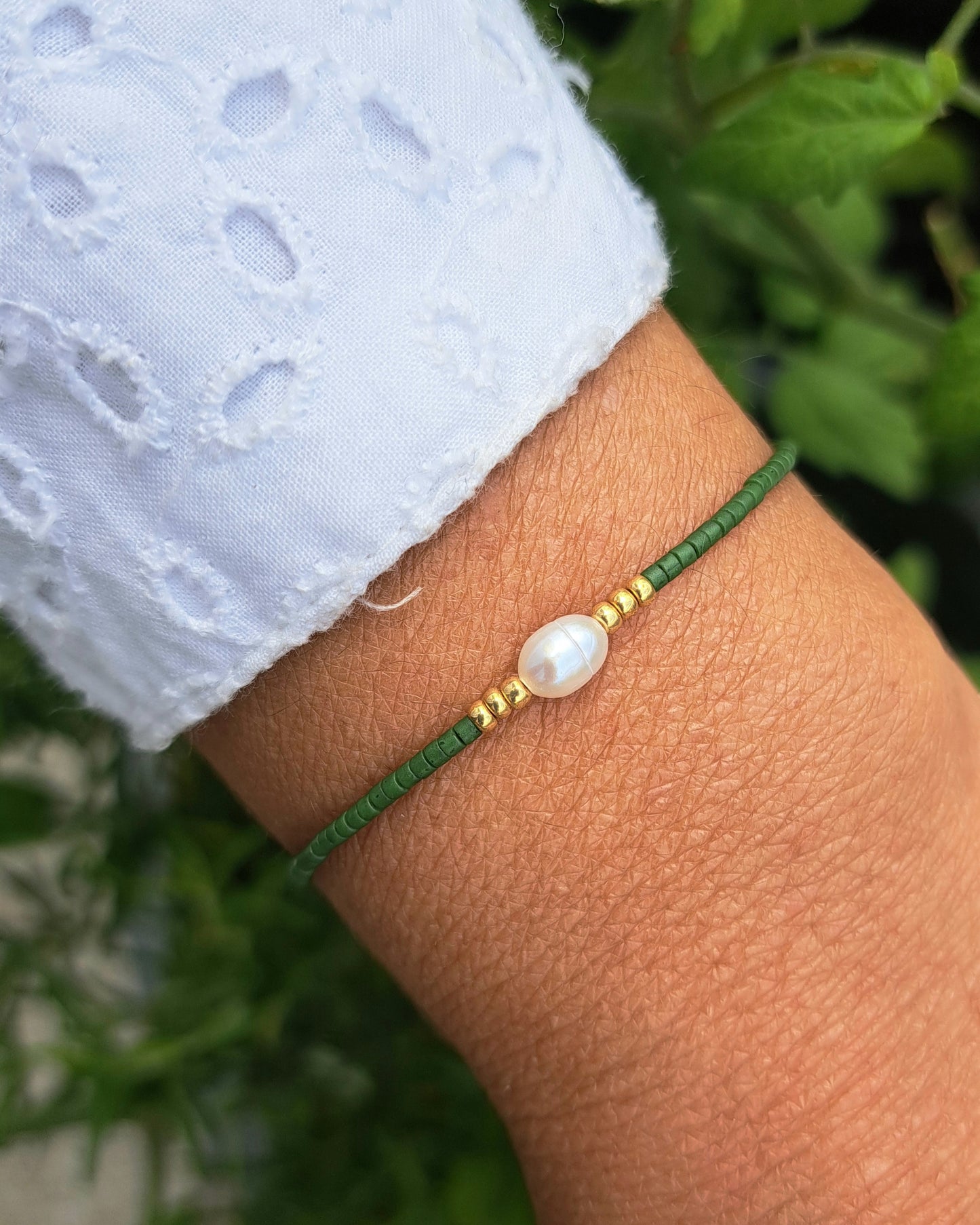 Bracelet Nahia – Perle d’eau douce & perles Miyuki - Énergie de douceur