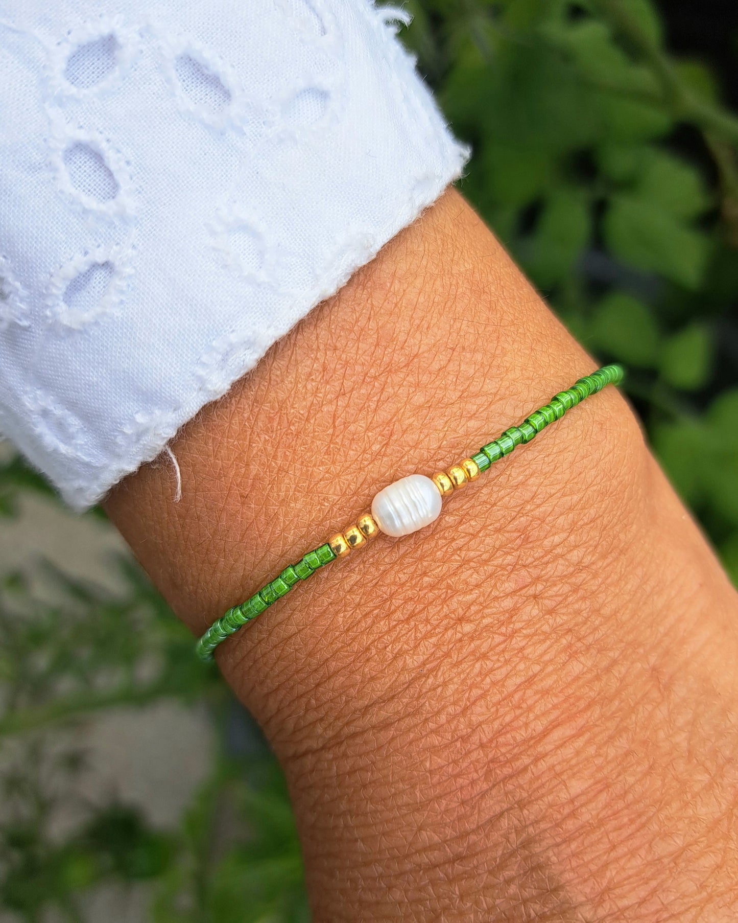 Bracelet Nahia – Perle d’eau douce & perles Miyuki - Énergie de douceur