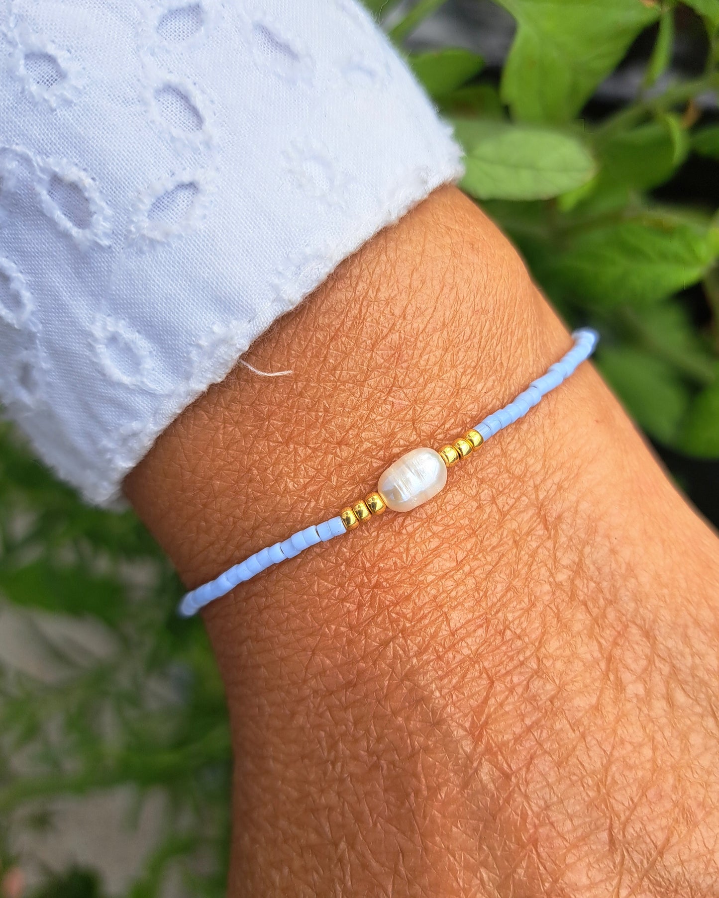 Bracelet Nahia – Perle d’eau douce & perles Miyuki - Énergie de douceur