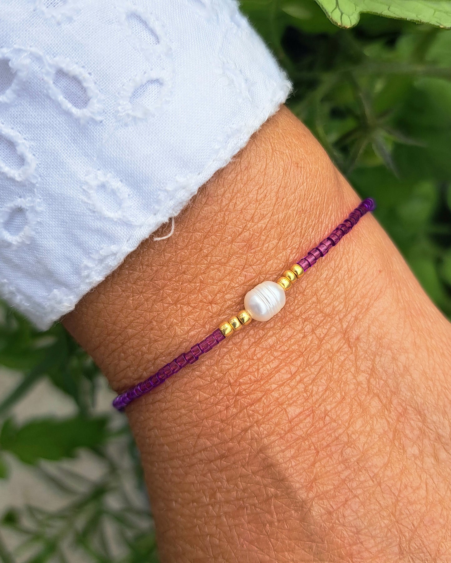 Bracelet Nahia – Perle d’eau douce & perles Miyuki - Énergie de douceur