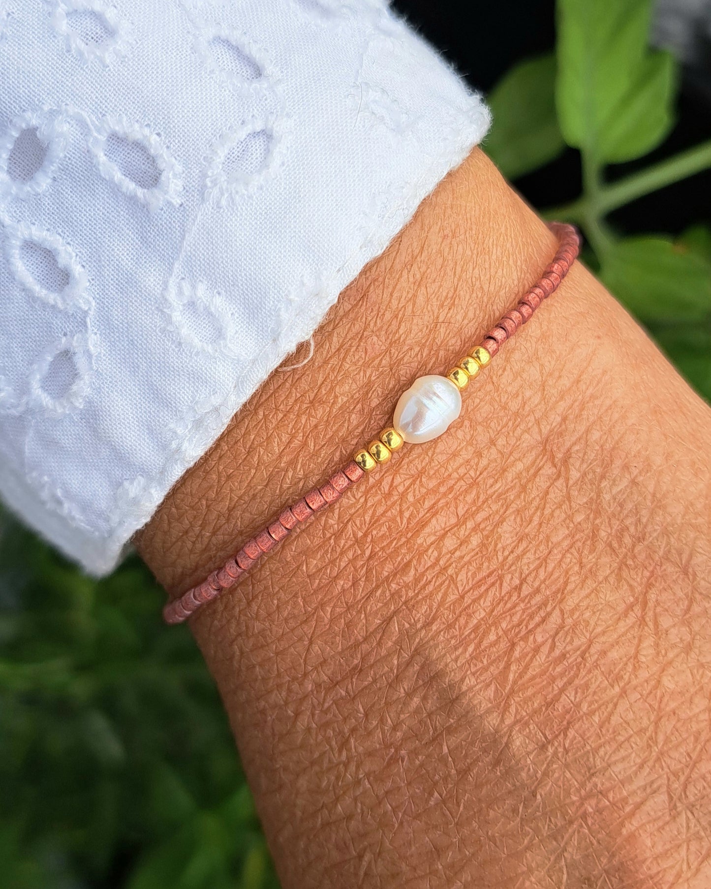 Bracelet Nahia – Perle d’eau douce & perles Miyuki - Énergie de douceur