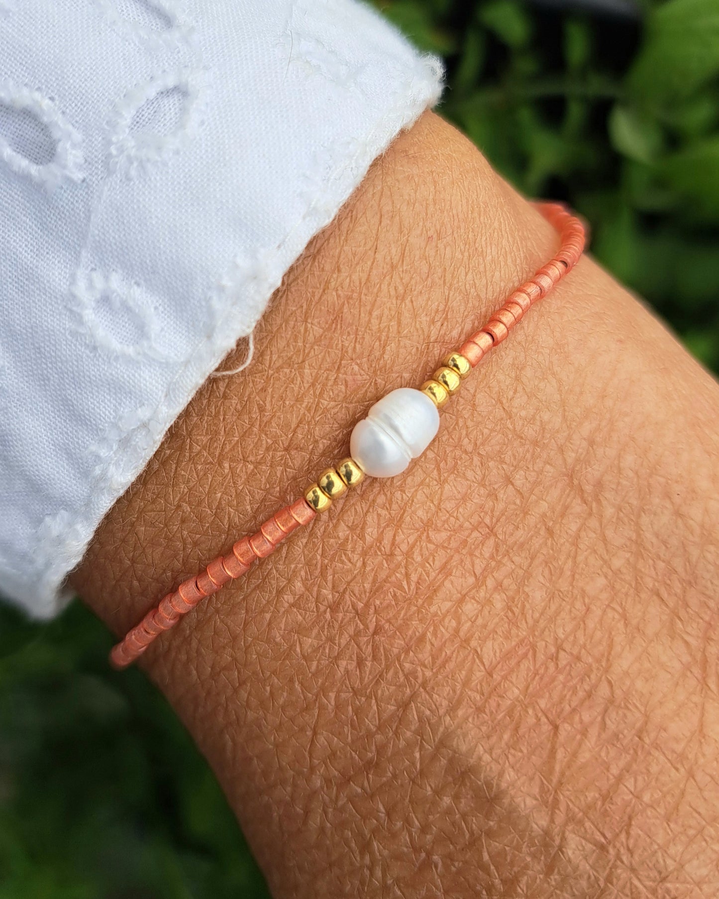 Bracelet Nahia – Perle d’eau douce & perles Miyuki - Énergie de douceur