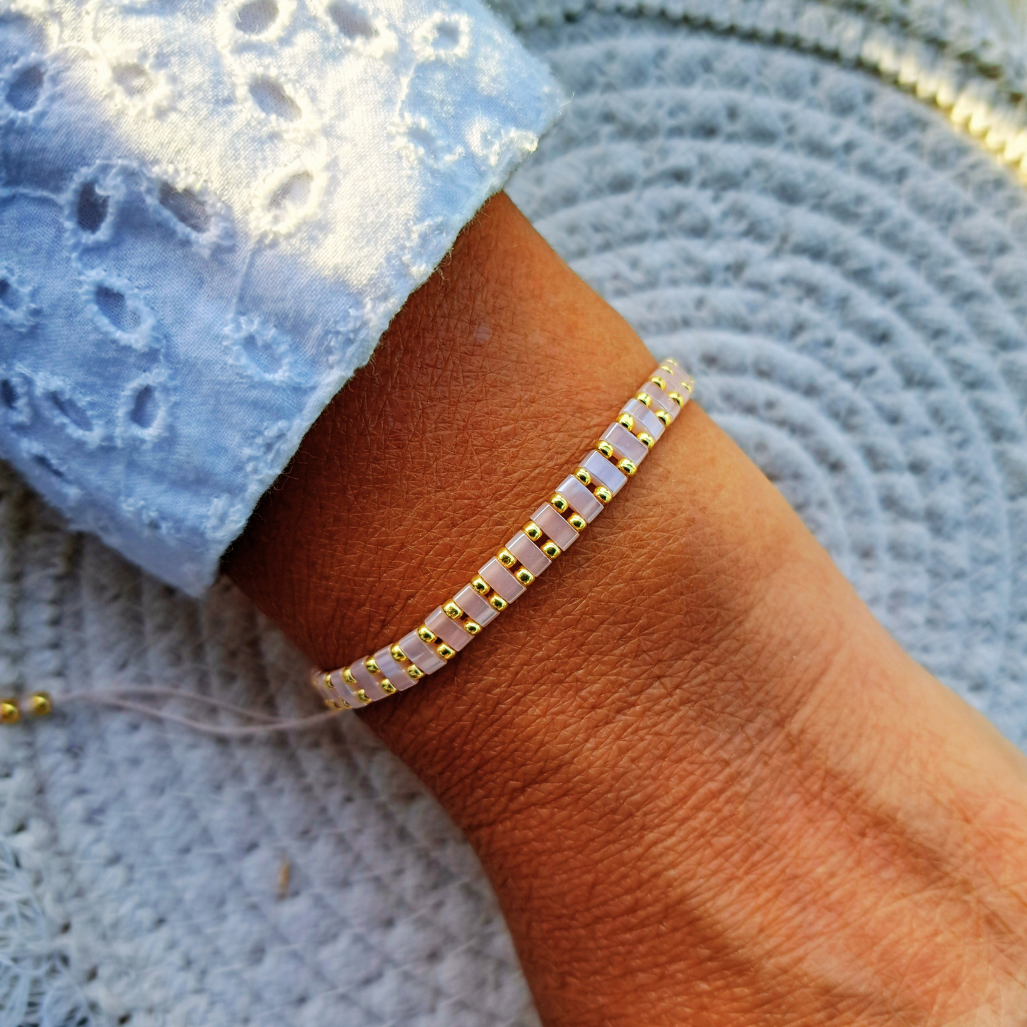 Bracelet Madone - perles Miyuki - simple, médaille Vierge ou duo