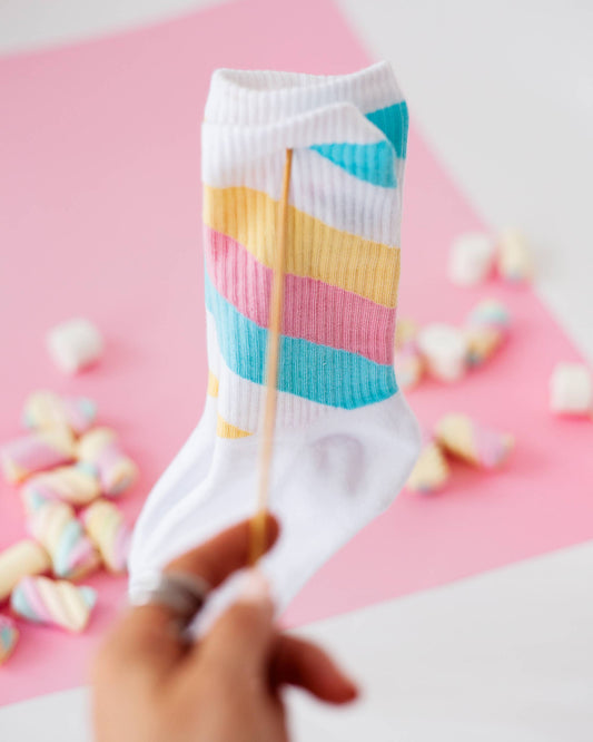 Chaussettes Rayures Guimauve