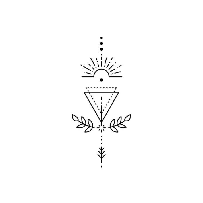 Tatouage Ephémère à encre d'origine naturelle : Crépuscule floral - Pack de 5 tatouages
