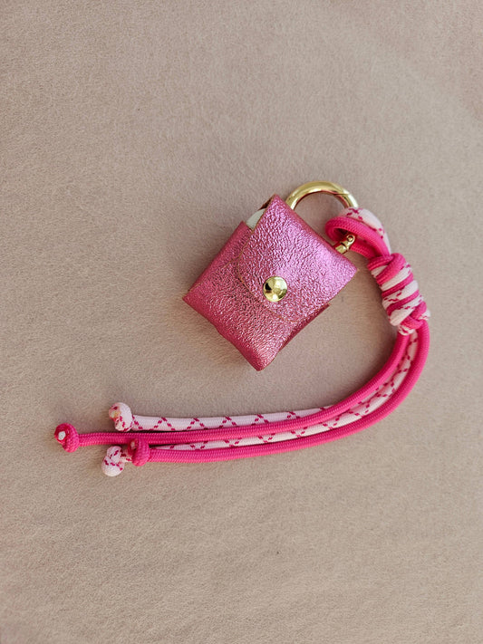 Porte écouteur cuir, grigri de sac