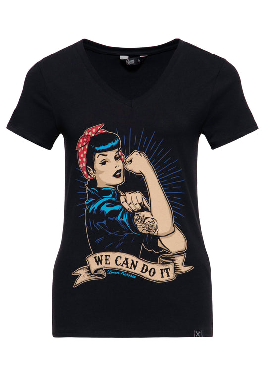 T-shirt à imprimé rétro « We can do it » Queen Kerosin