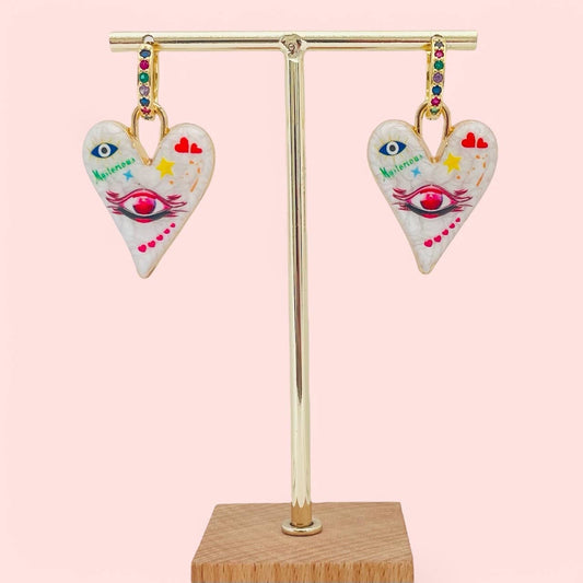 Créoles Cœur/Œil Protecteur