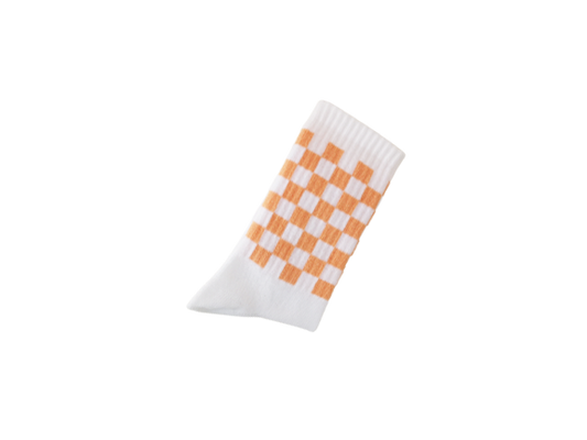 Chaussettes Enfant Damier Corail