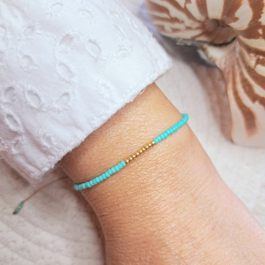 Bracelet VARUA – Perles Miyuki & Touche dorée