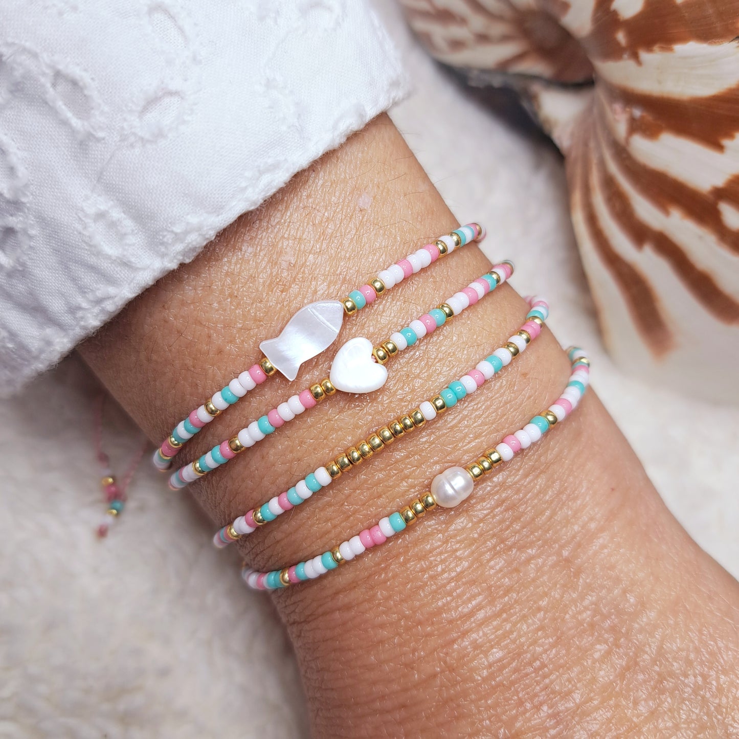 Bracelet VARUA – Perles Miyuki & Touche dorée
