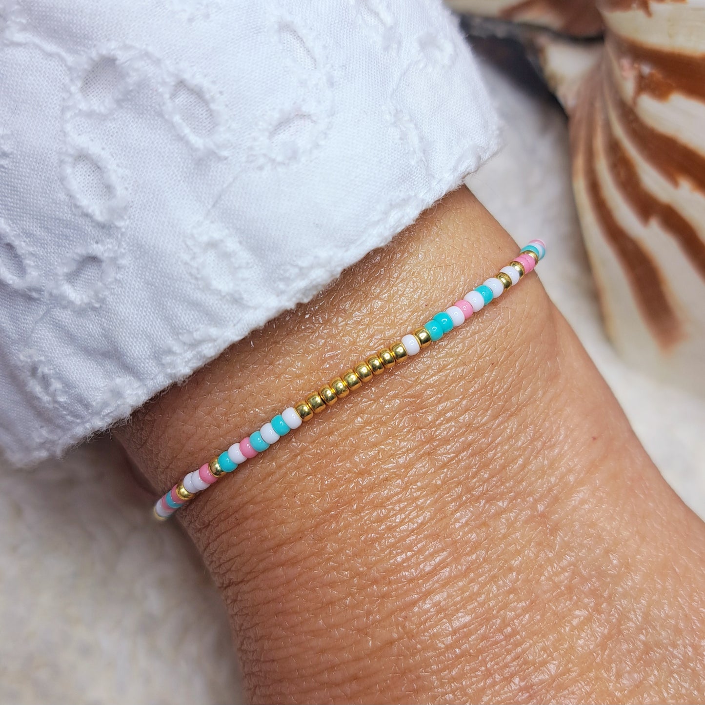 Bracelet VARUA – Perles Miyuki & Touche dorée