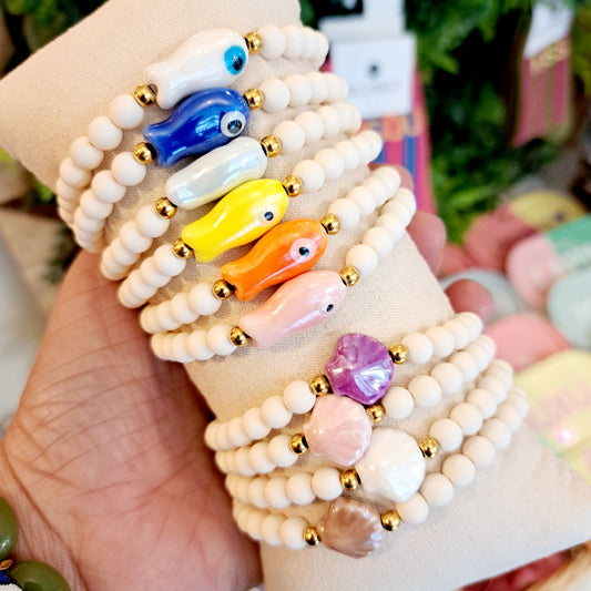 Bracelet ALMIRA – perle en céramique colorée