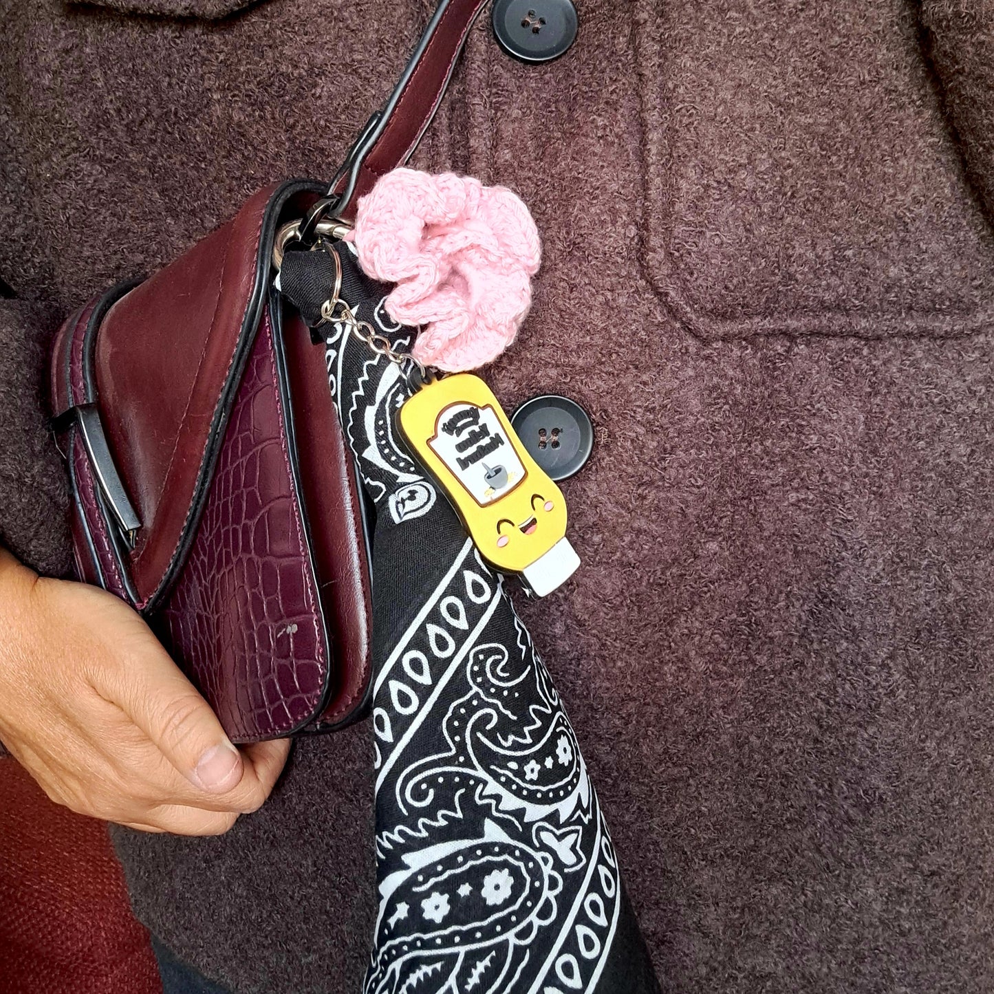 Bijou de Sac – Gri-Gri Unique avec Foulard & Chouchou Crochet