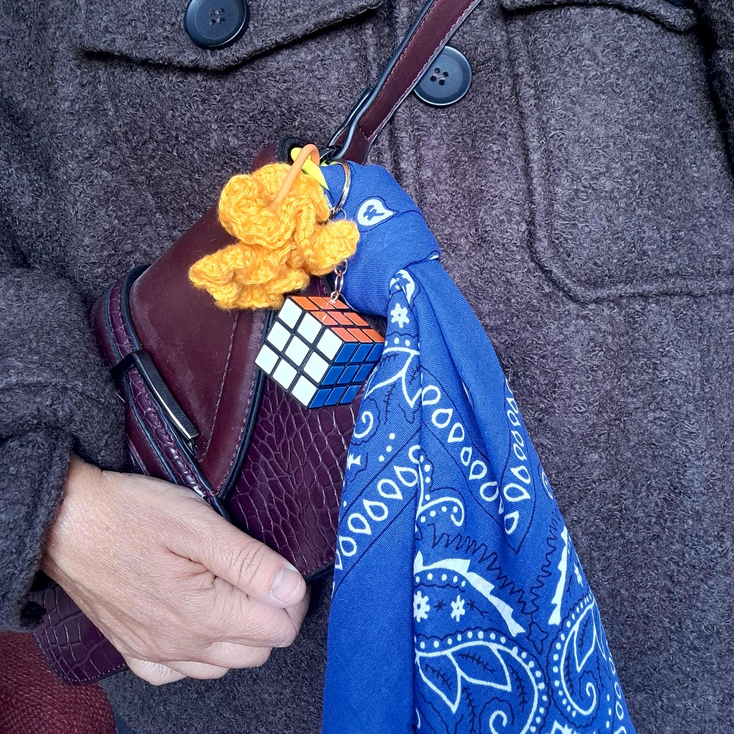 Bijou de Sac – Gri-Gri Unique avec Foulard & Chouchou Crochet