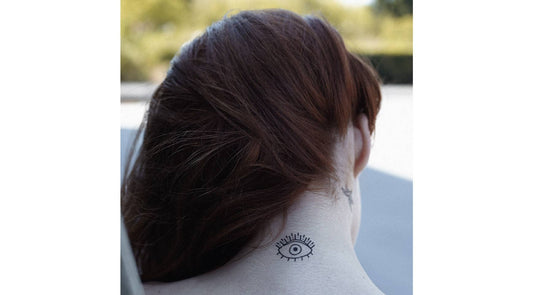 Tatouage Ephémère à encre d'originie naturelle : Œil - Pack de 5 tatouages