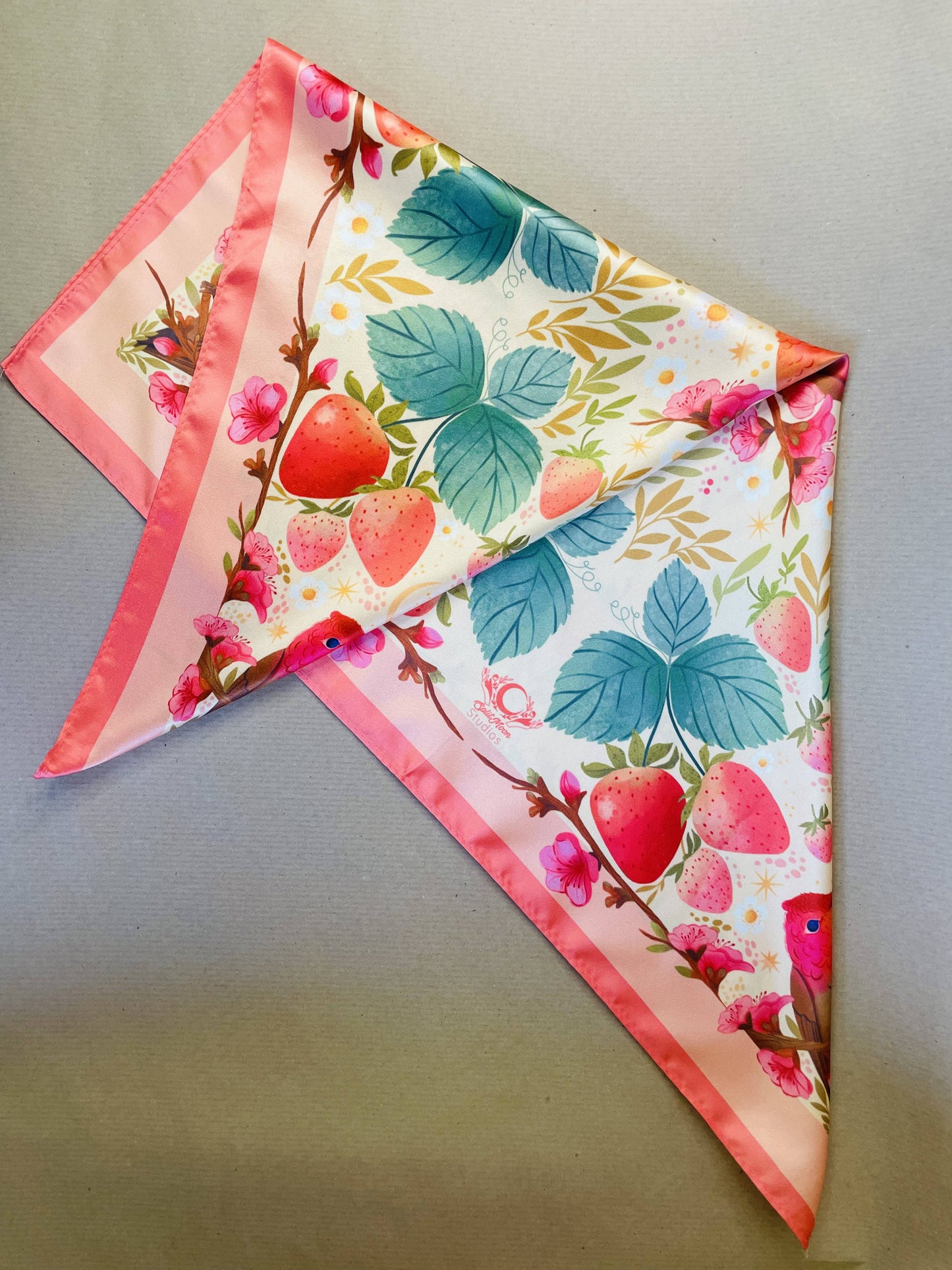 Foulard "La Farandole des Fraises"