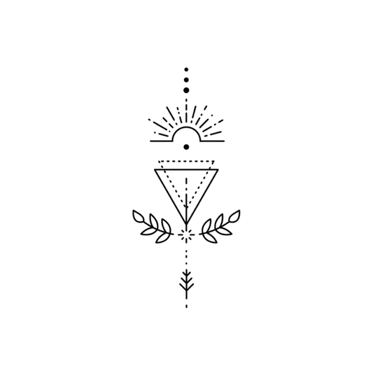Tatouage Ephémère à encre d'origine naturelle : Crépuscule floral - Pack de 5 tatouages