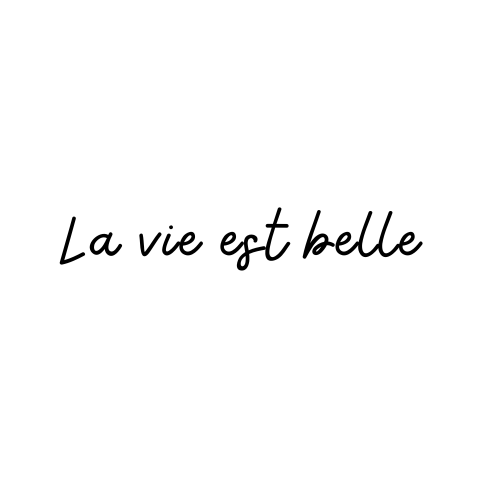 Tatouage Ephémère à Encre d'origine naturelle : La vie est belle - Pack de 5 tatouages