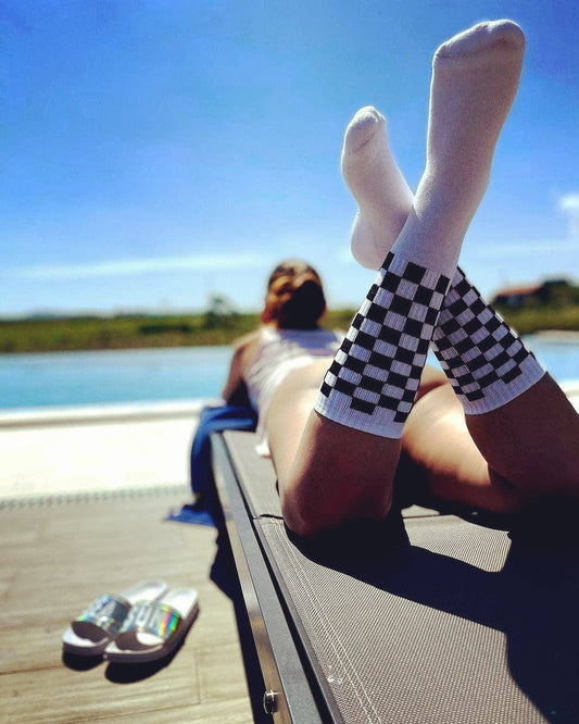 Chaussettes Damier Noir/Blanc