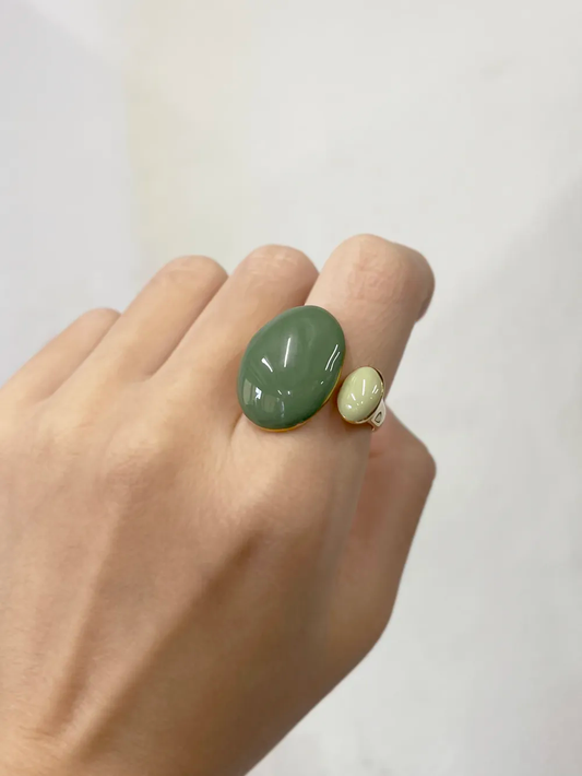 Bague Colorée en Acier Inoxydable & Émail