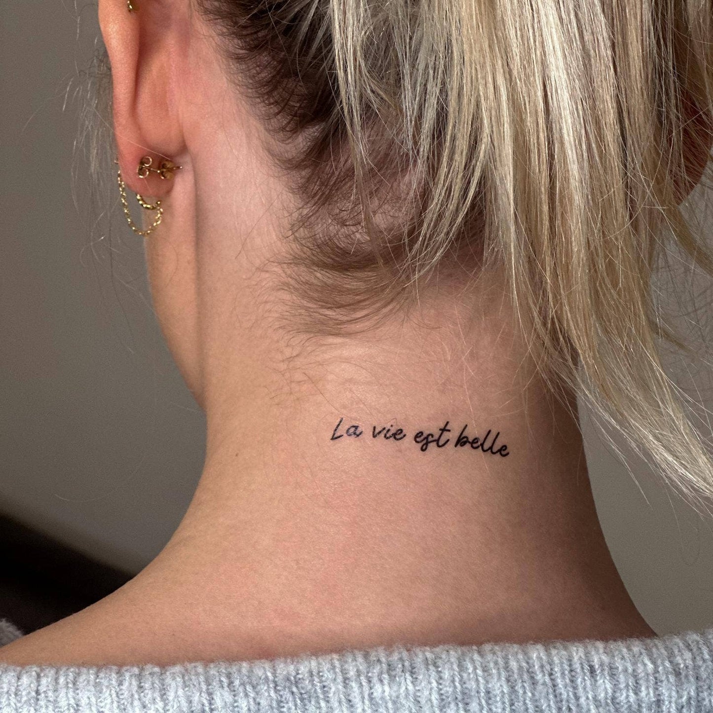 Tatouage Ephémère à Encre d'origine naturelle : La vie est belle - Pack de 5 tatouages