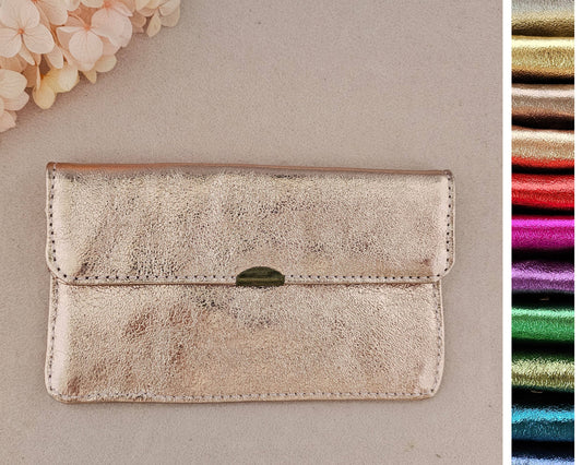 ✨ Porte-monnaie compact en cuir – Multipoches & Élégance